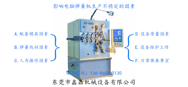 影響電腦彈簧機生產(chǎn)不穩(wěn)定的因素 影響電腦彈簧機生產(chǎn)不穩(wěn)定的因素